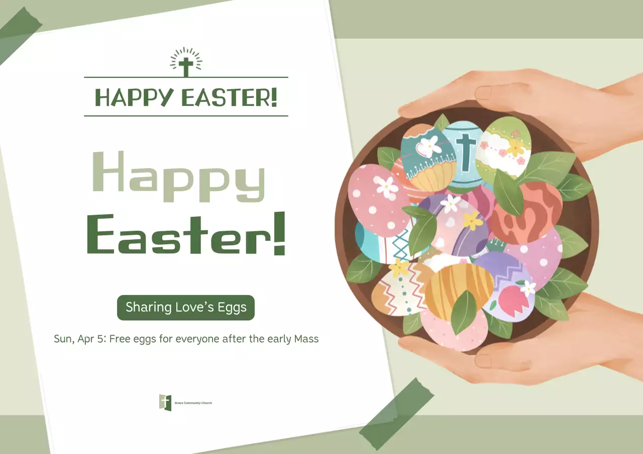 Green Minimal Easter Event