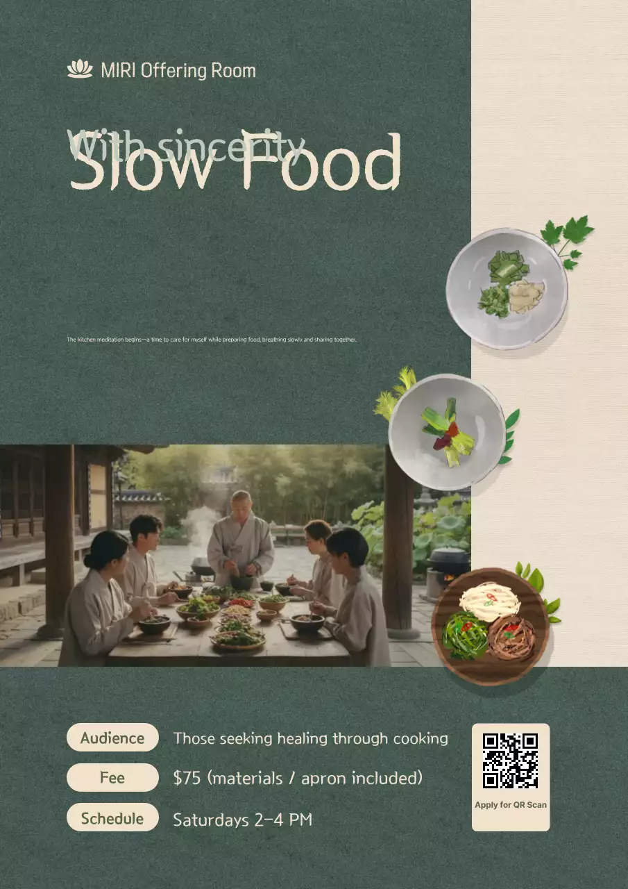 Green Simple Slow Meal Recruitment Guide