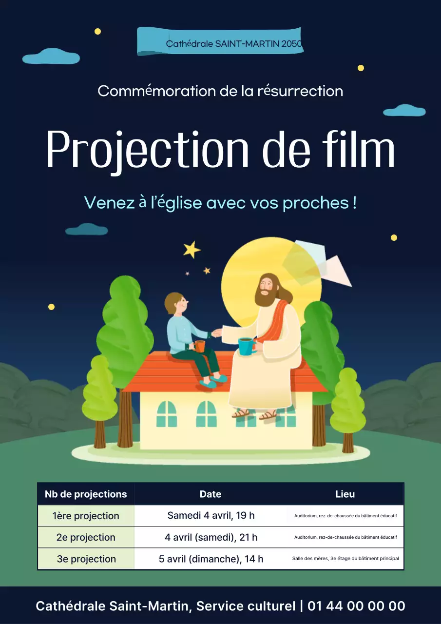 Guide des projections de films de Pâques Blue Clean