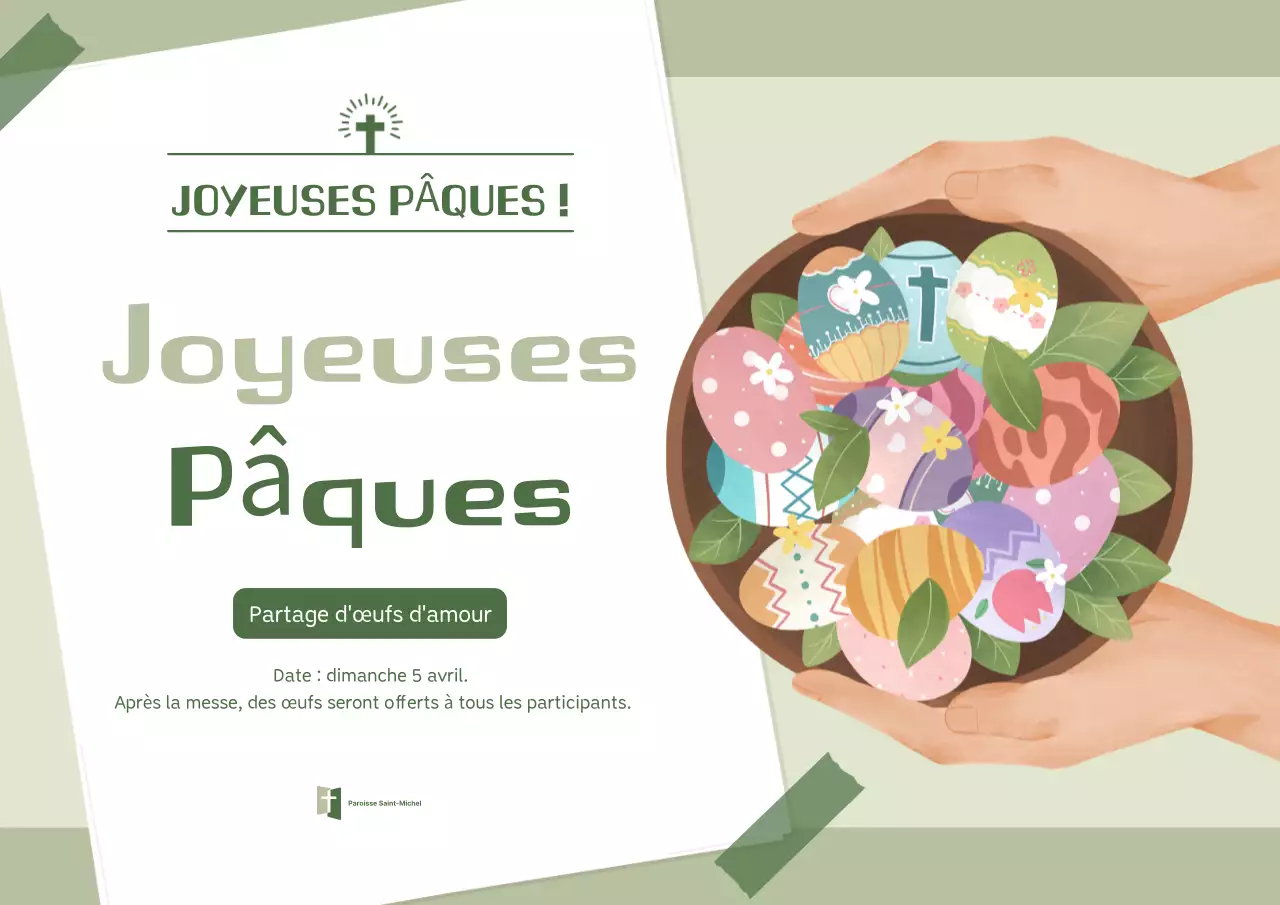 Événement de Pâques minimaliste et écologique