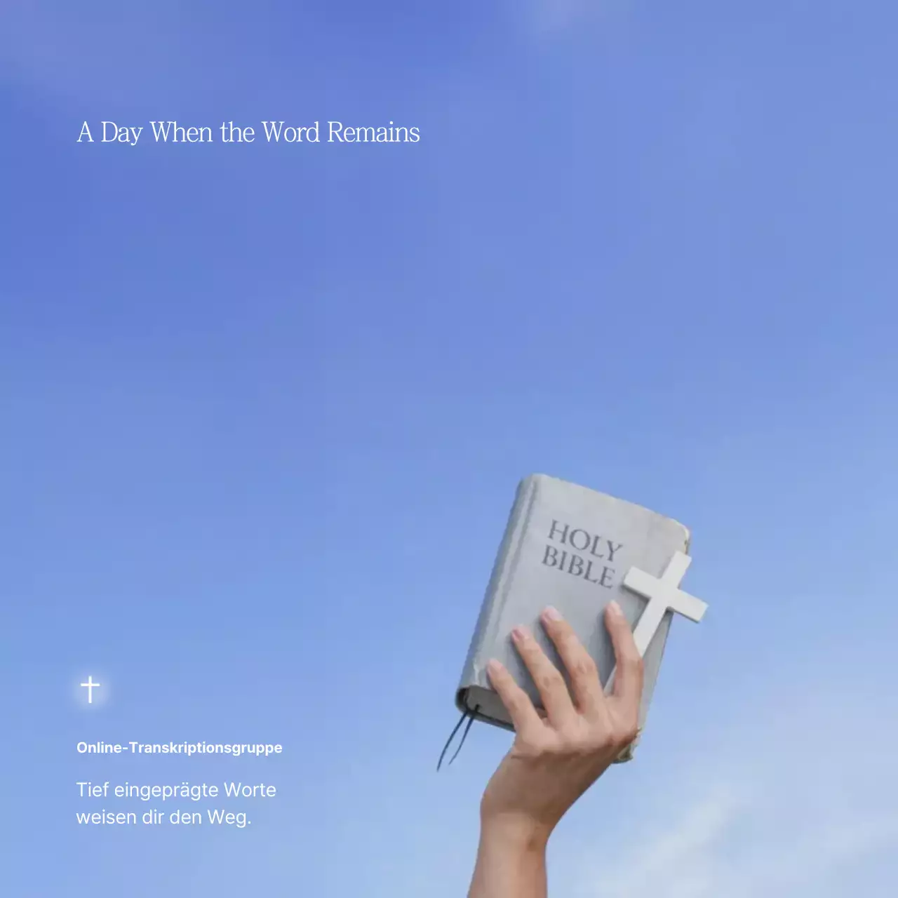 Eine saubere, himmelblaue christliche Werbekampagne