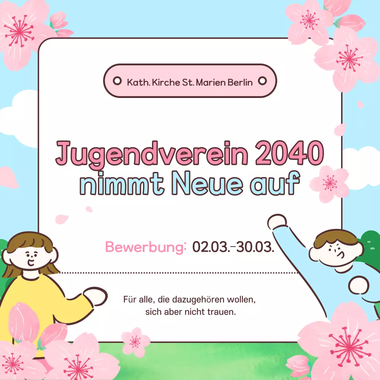 Leitfaden zur Mitgliederwerbung der Sky Blue Cute Catholic Youth Association