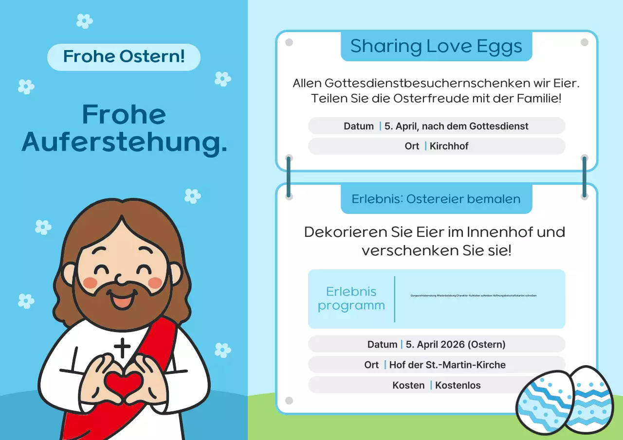 Einfacher Oster-Veranstaltungsleitfaden von Blue