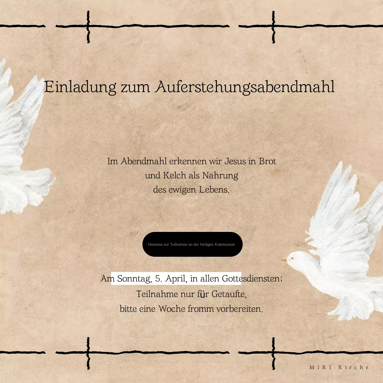 Leitfaden für beige, saubere Ostereinladungen