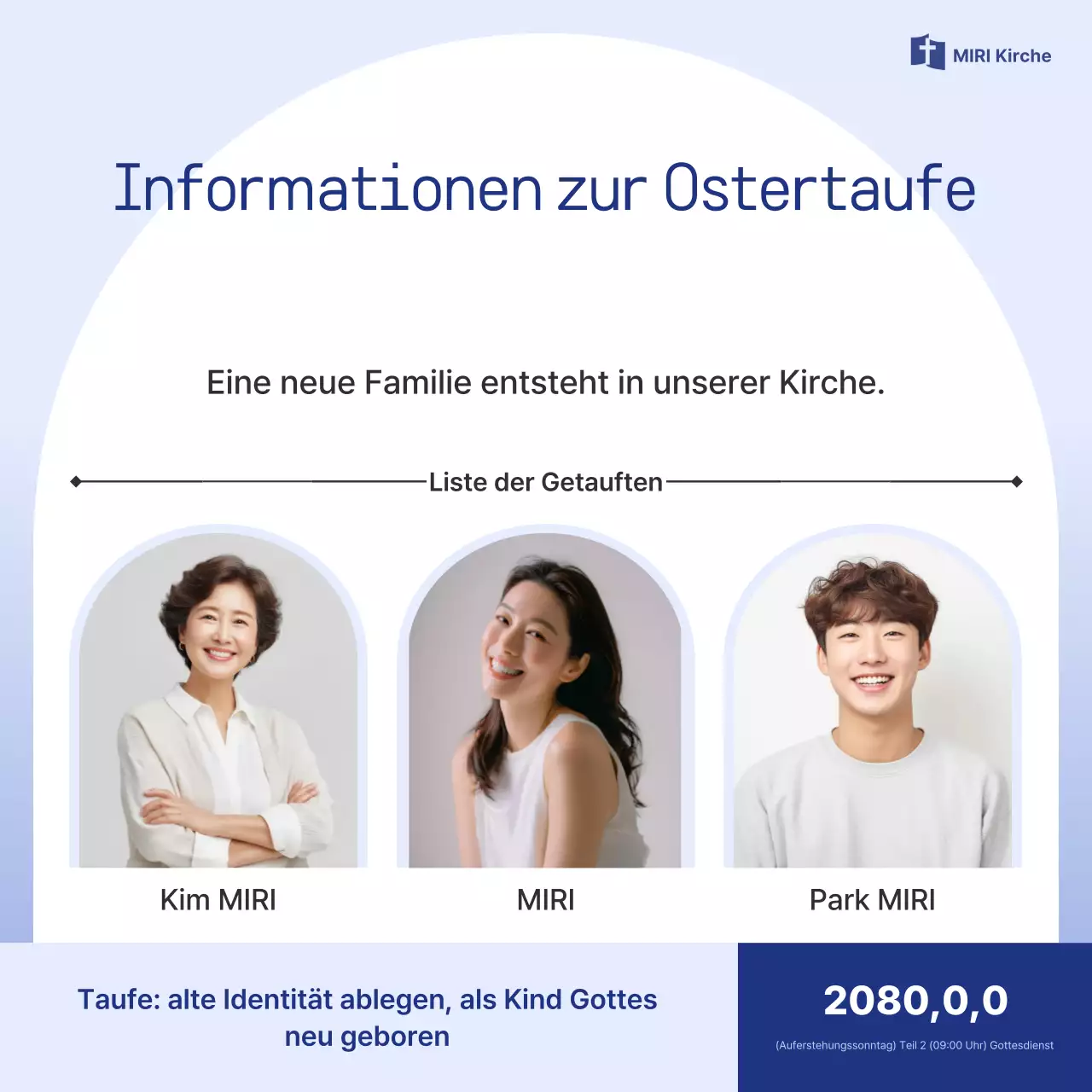 Blauer, sauberer Osterleitfaden