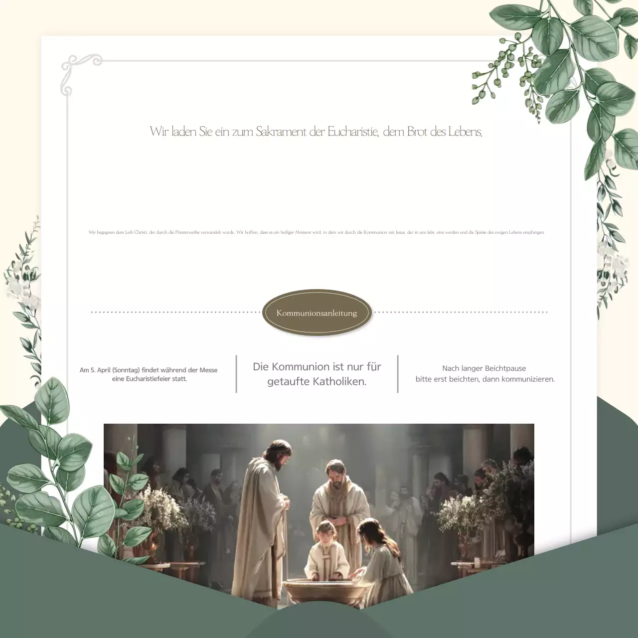 Anleitung zur einfachen grünen eucharistischen Kerze