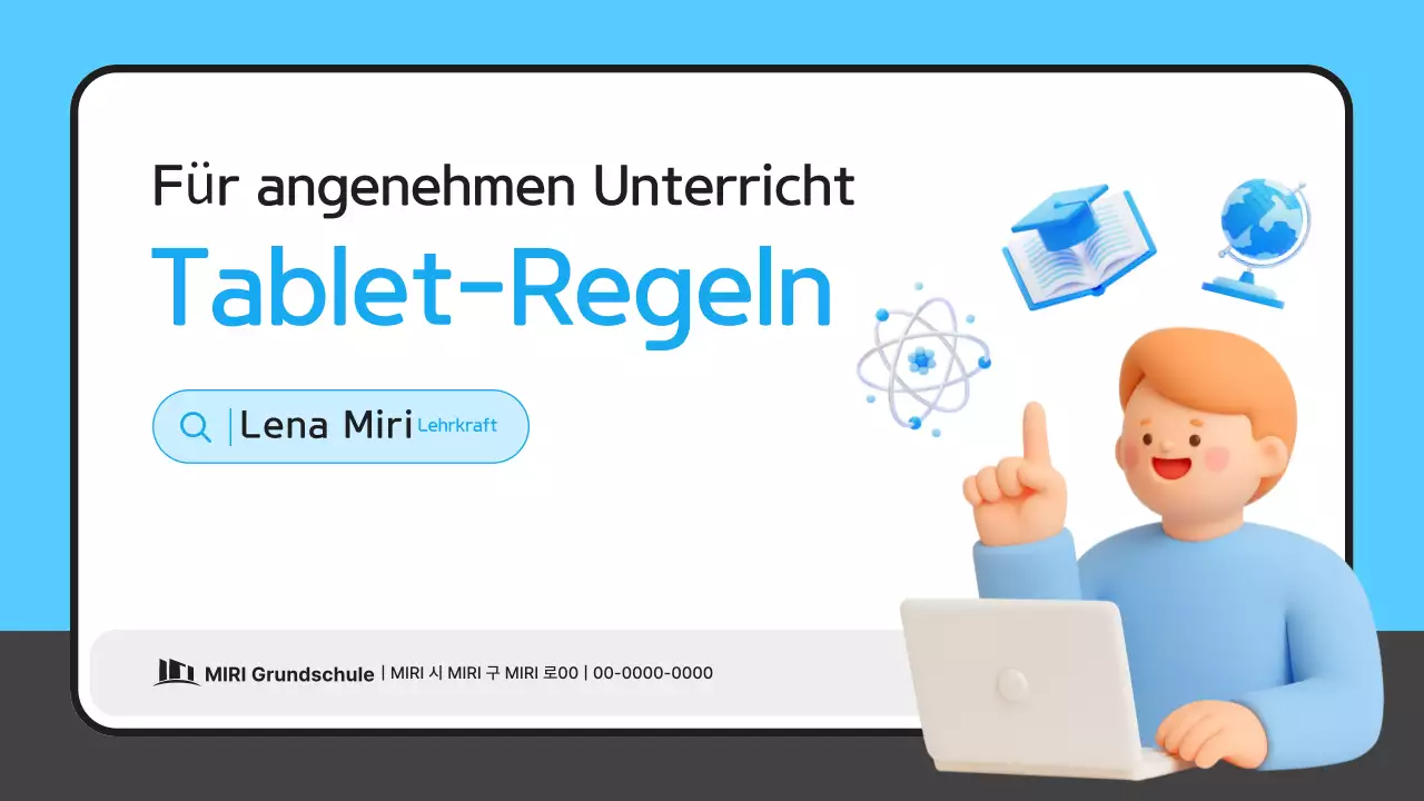 Blue Simple Tablet-Etikette-Trainingsleitfaden