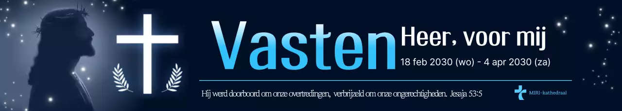 Marineblauw Eenvoudig Christelijk Evenement