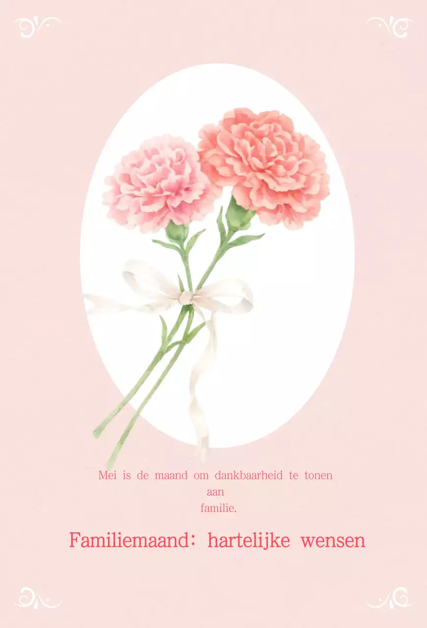 Vier de Maand van de Roze Babyfamilie