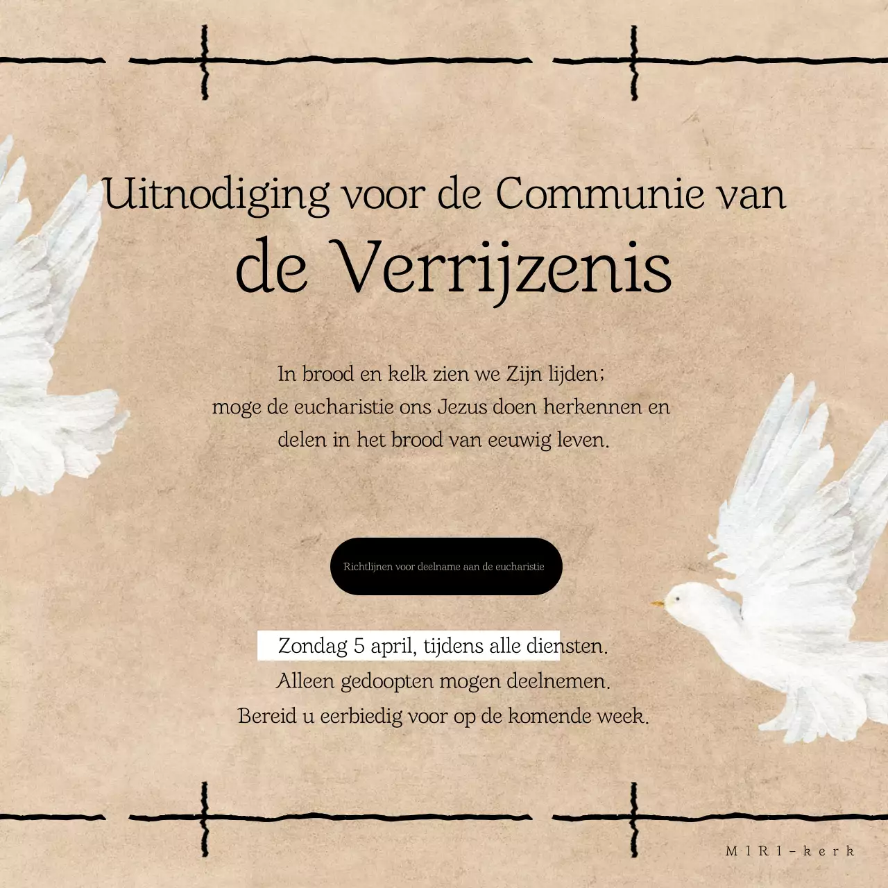 Beige, strakke paasuitnodigingsgids