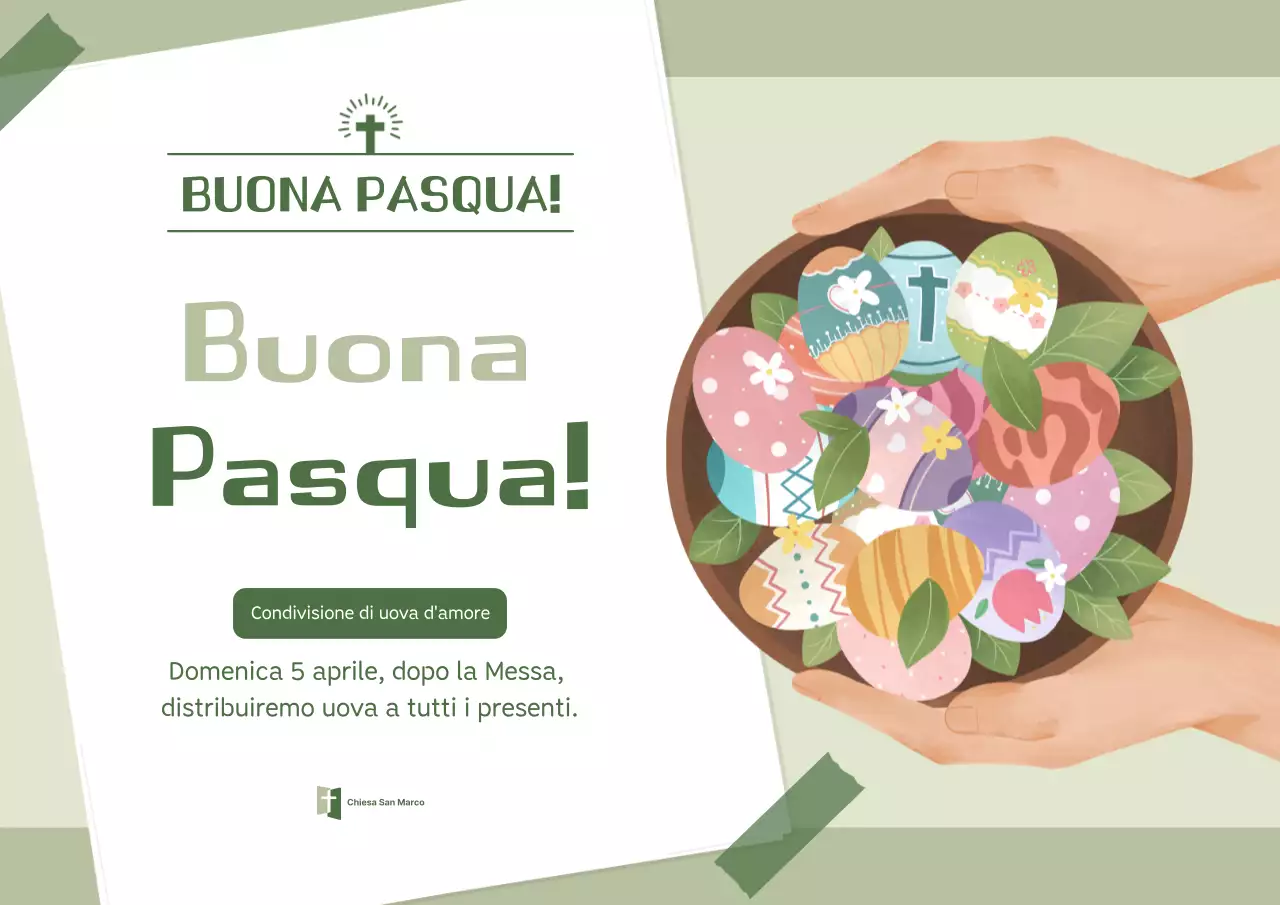 Evento di Pasqua Green Minimal