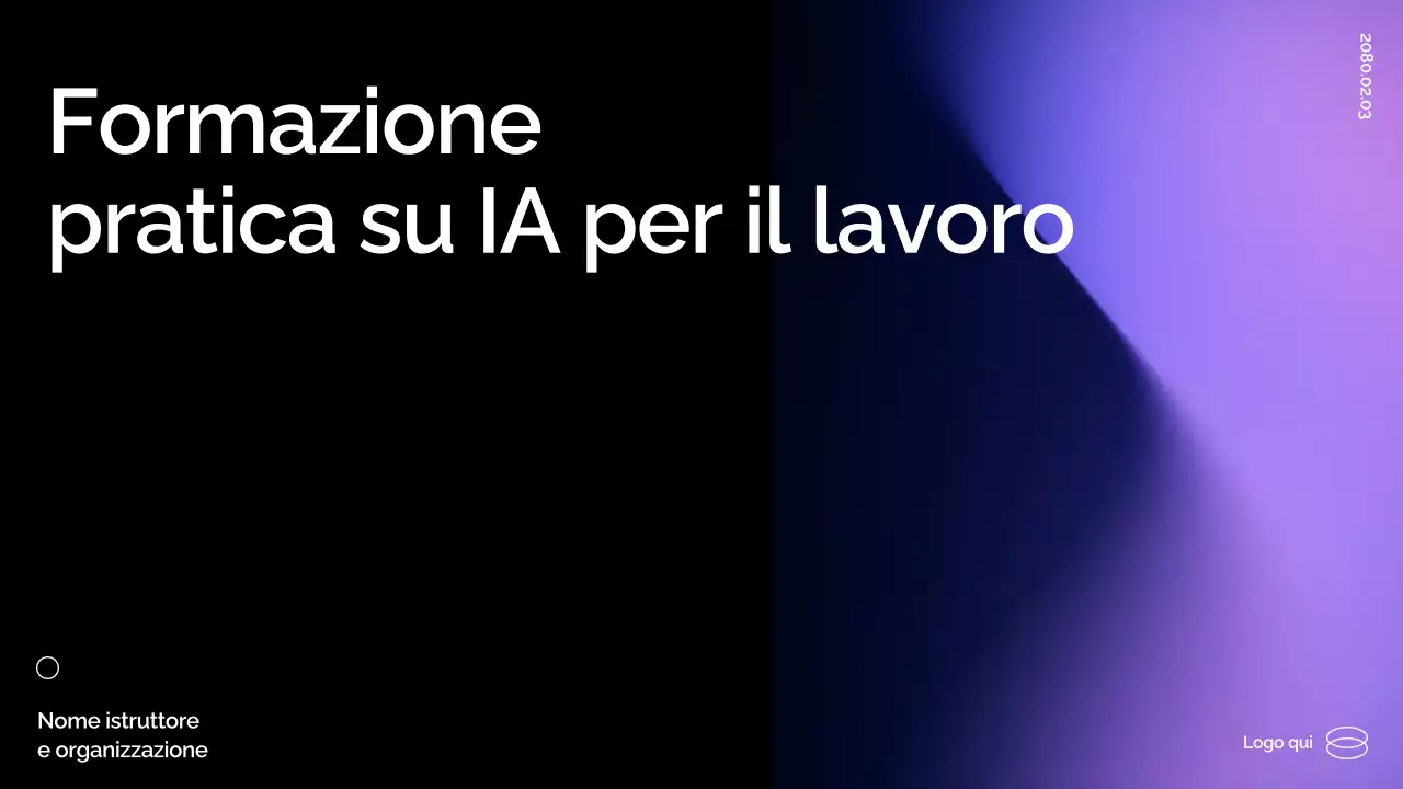 Presentazione della guida alla formazione sull'intelligenza artificiale moderna viola