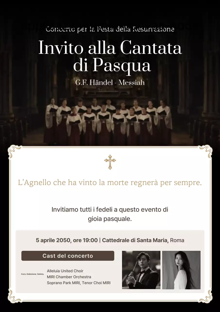 Invito al concerto di Pasqua Beige Classic
