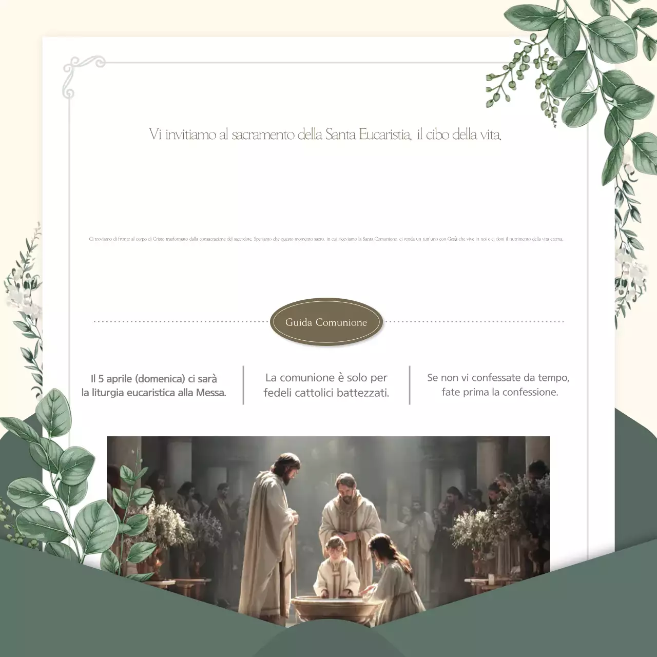 Guida alla semplice candela eucaristica verde