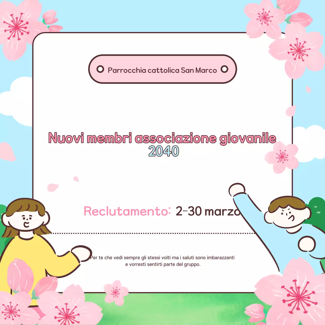 Guida al reclutamento dell'Associazione Giovanile Cattolica Sky Blue Cute