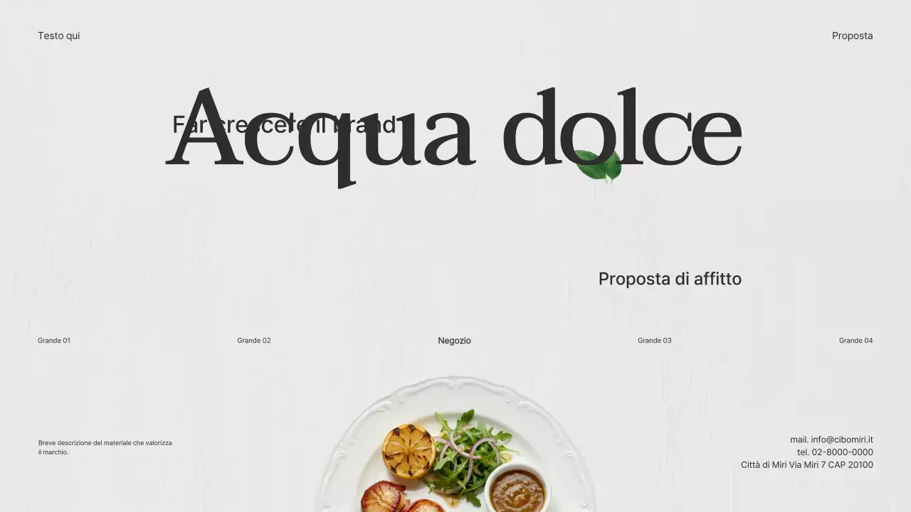 Proposta per un marchio minimalista bianco