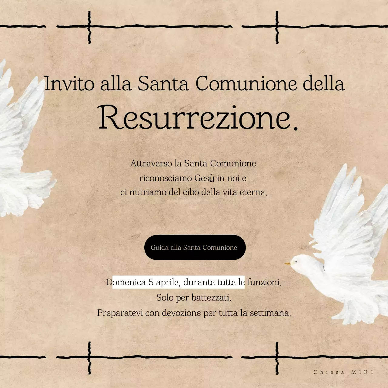 Guida agli inviti pasquali beige puliti