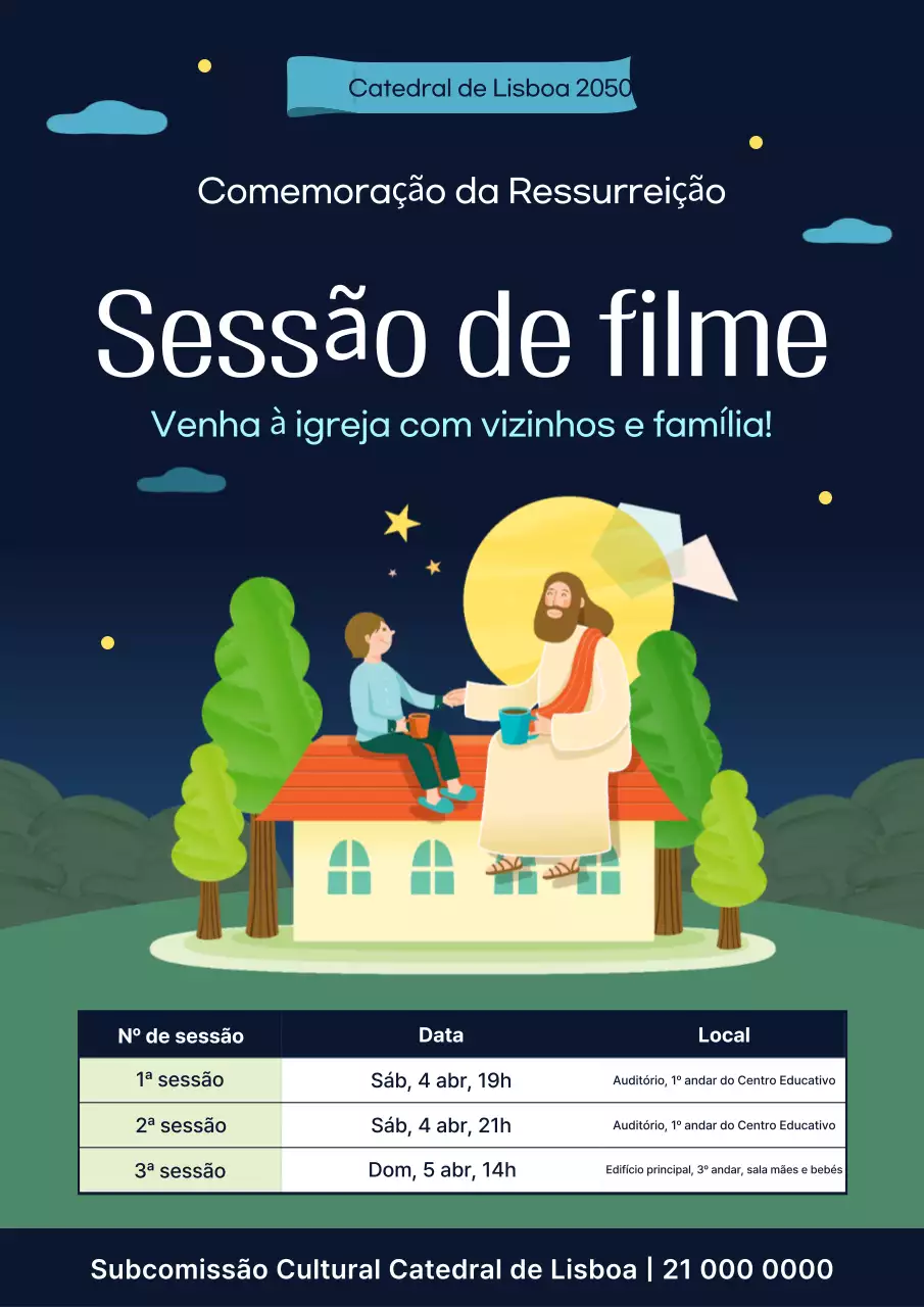 Guia de exibição de filmes de Páscoa "Blue Clean"