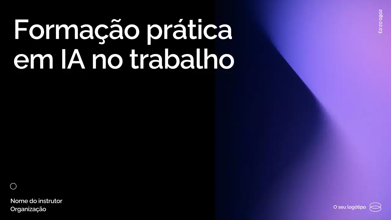 Apresentação do Guia de Treinamento de IA Moderna Roxa