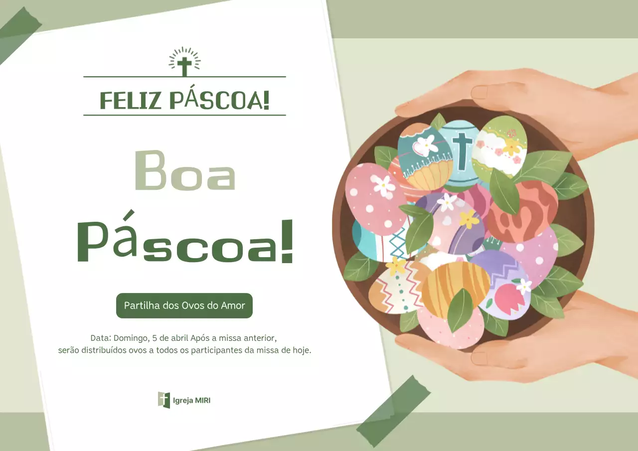 Evento de Páscoa minimalista e ecológico