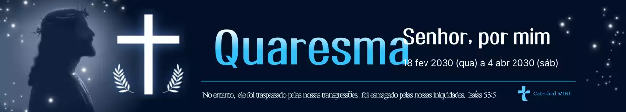 Evento Cristão Simples Azul