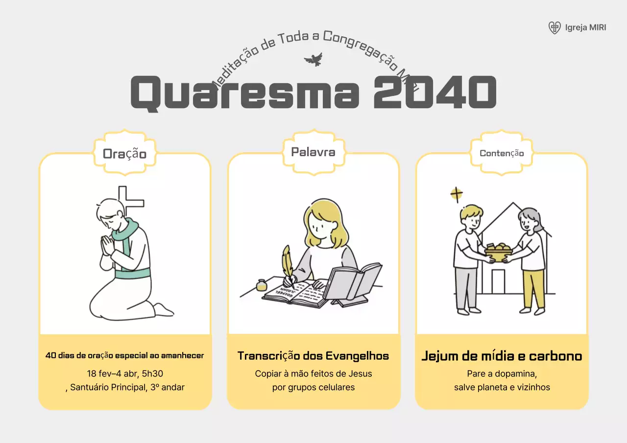 Guia de Limpeza Cinza para a Quaresma