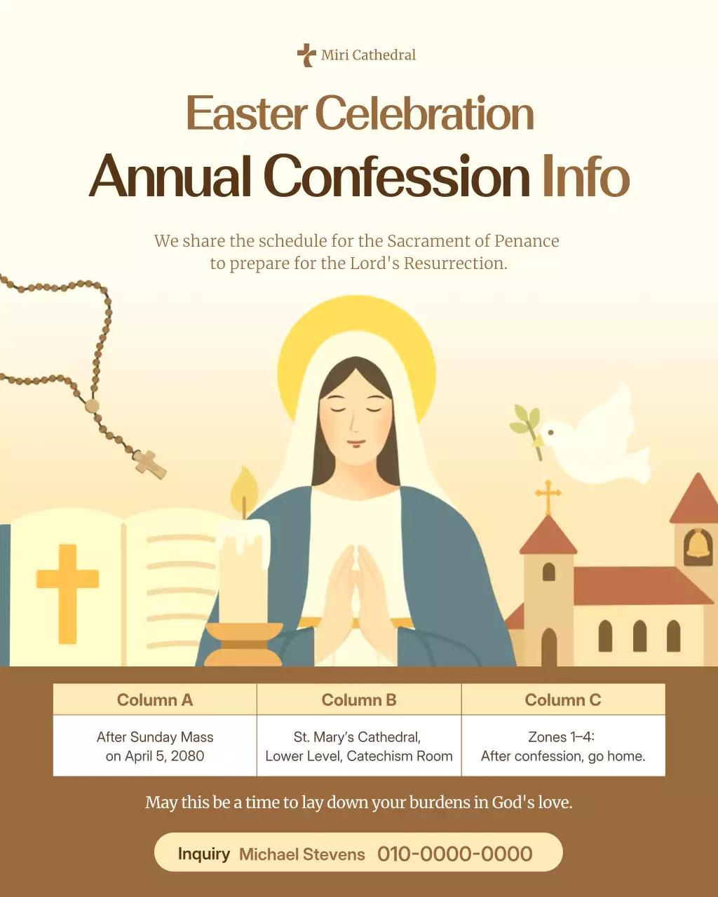 beige simple religious guideline