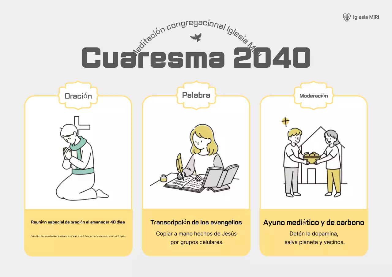 Guía de Cuaresma de limpieza gris