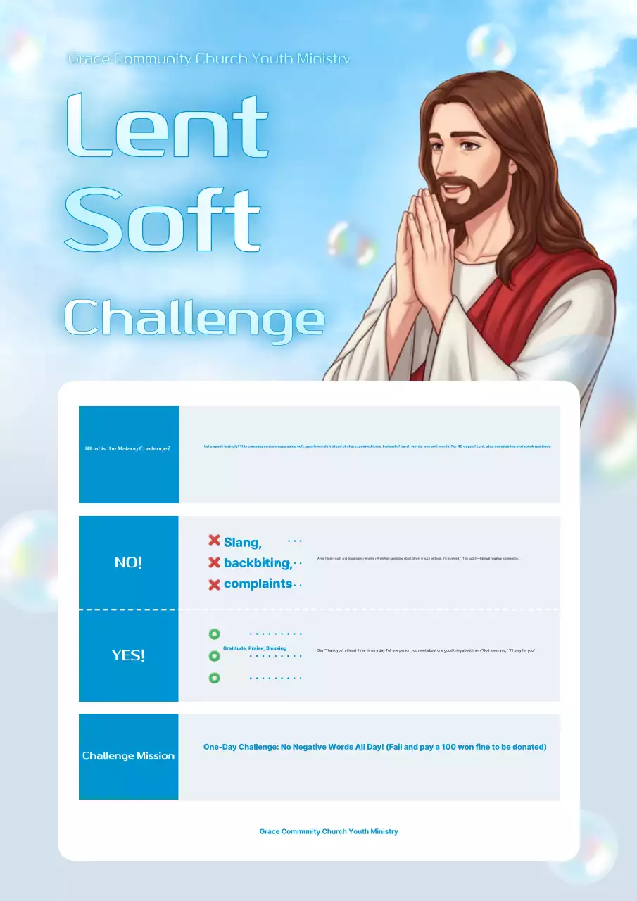 Guia Azul Simples para o Desafio da Quaresma