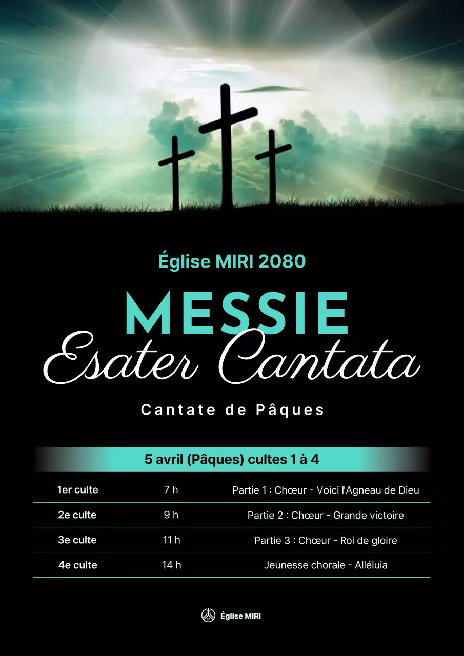 Événement de Pâques simple et noir