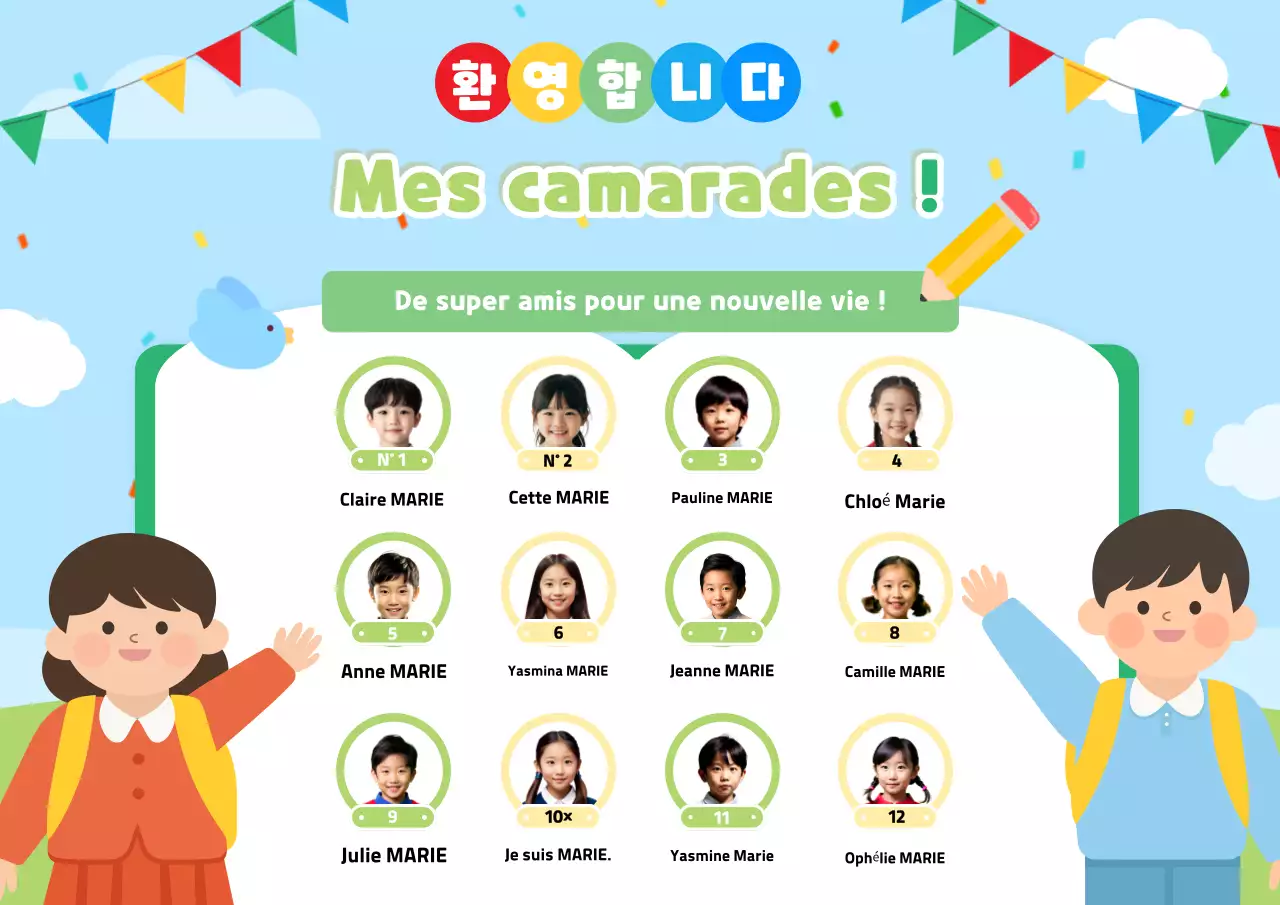 Présentation des adorables amis de l'école verte
