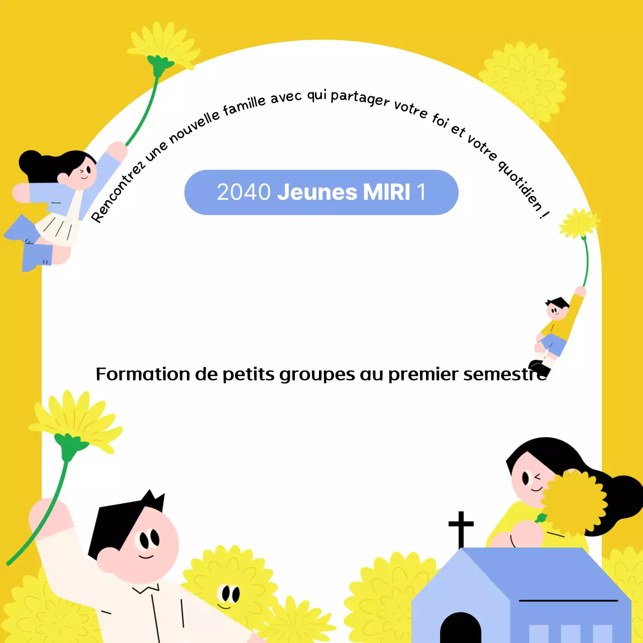 Guide de recrutement des petits groupes de l'église Yellow Simple