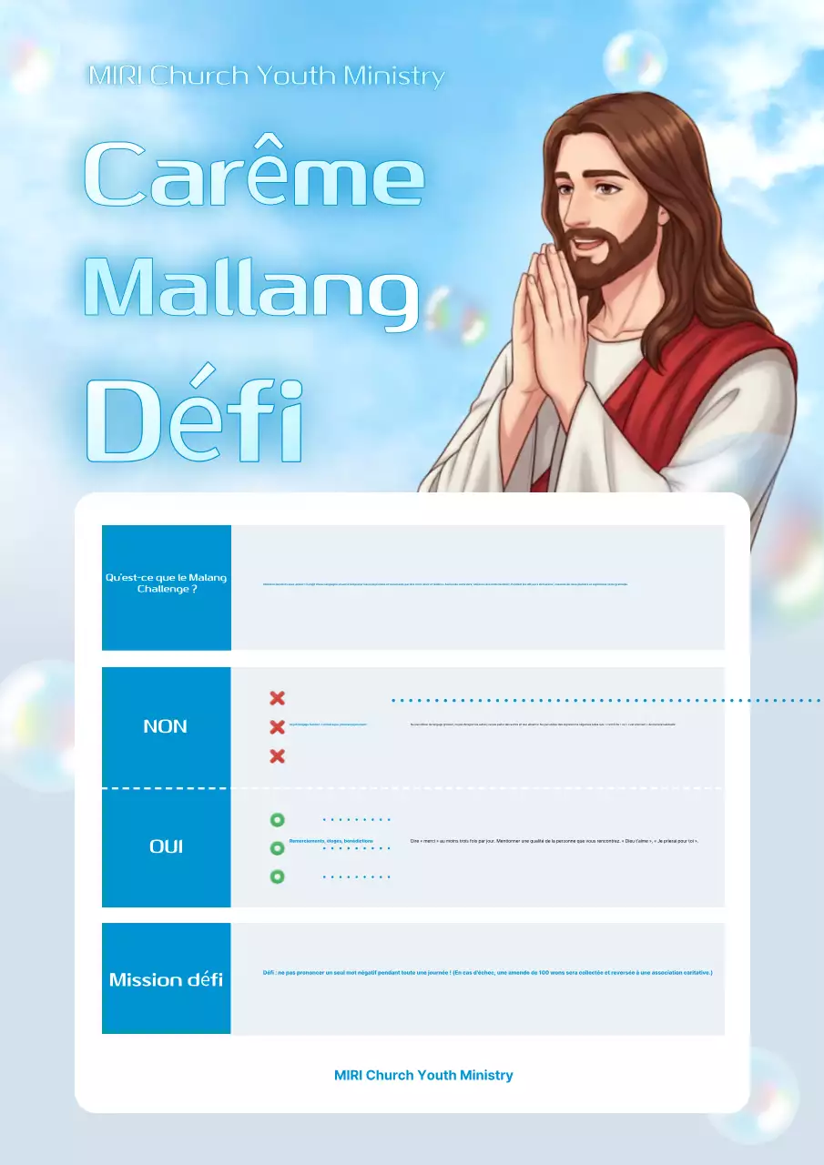 Guide du défi doux et simple du Carême bleu