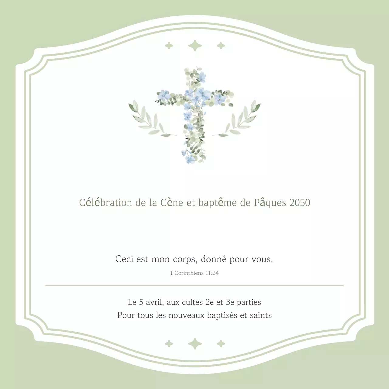 Guide de Pâques minimaliste et vert