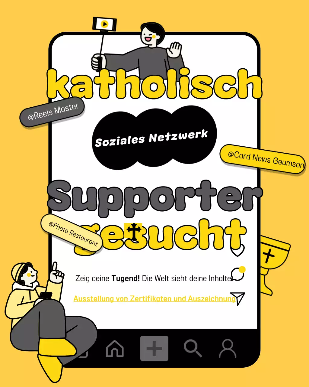 Rekrutierung von Yellow Simple Catholic SNS