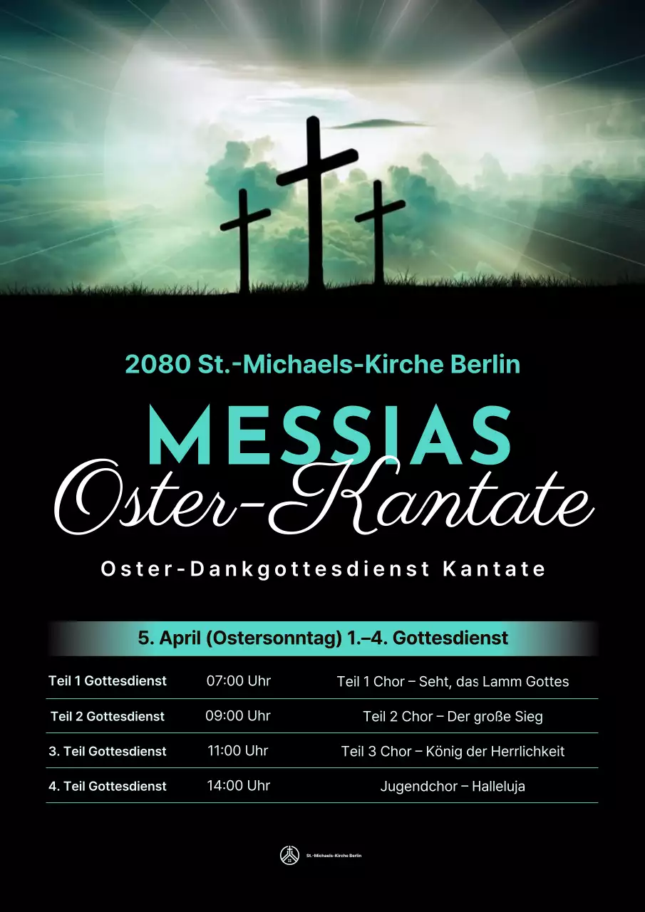 Schwarzes, einfaches Osterevent