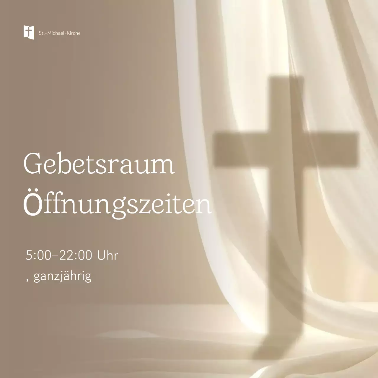 Leitfaden für einen schlichten, beigefarbenen Gebetsraum