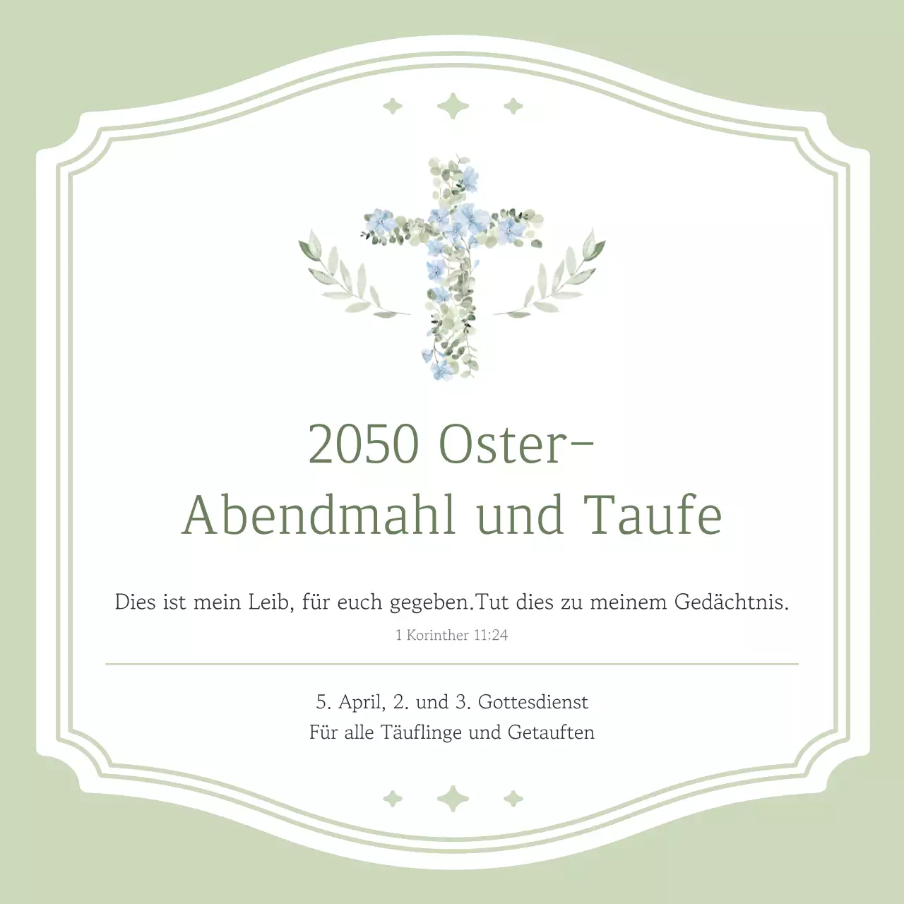 Grüner Minimalismus-Oster-Guide