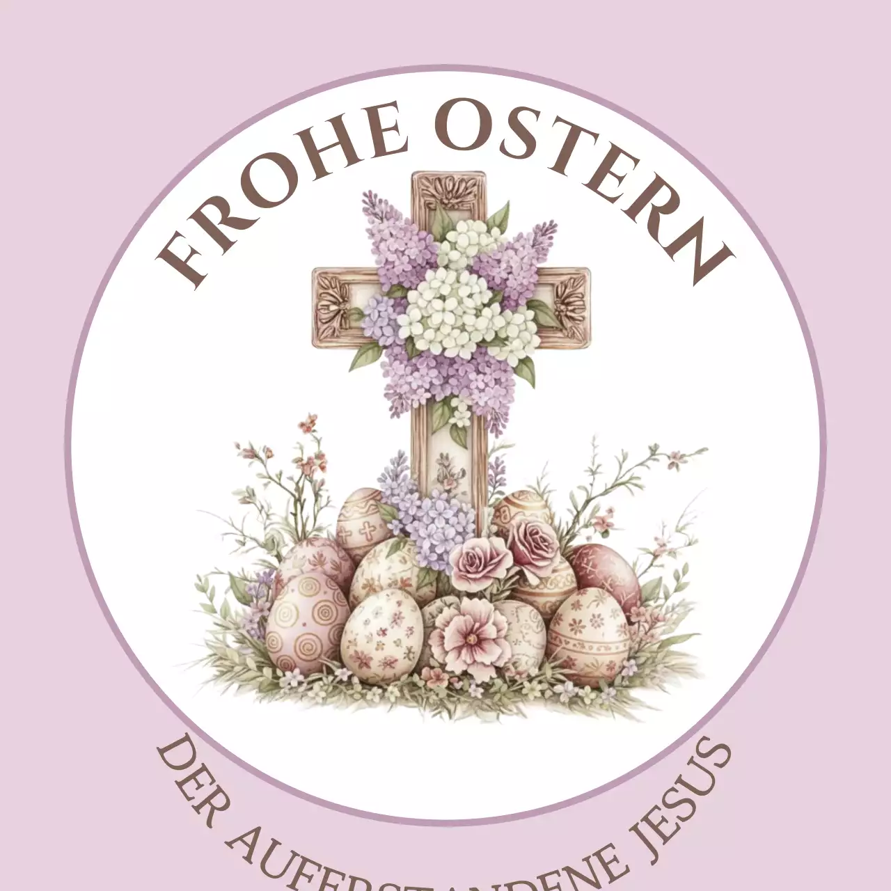 Rosa und niedliche Osterfeier