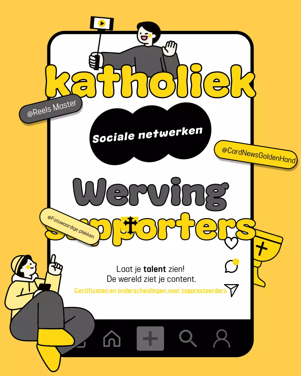 Gele Eenvoudige Katholieke SNS Werving