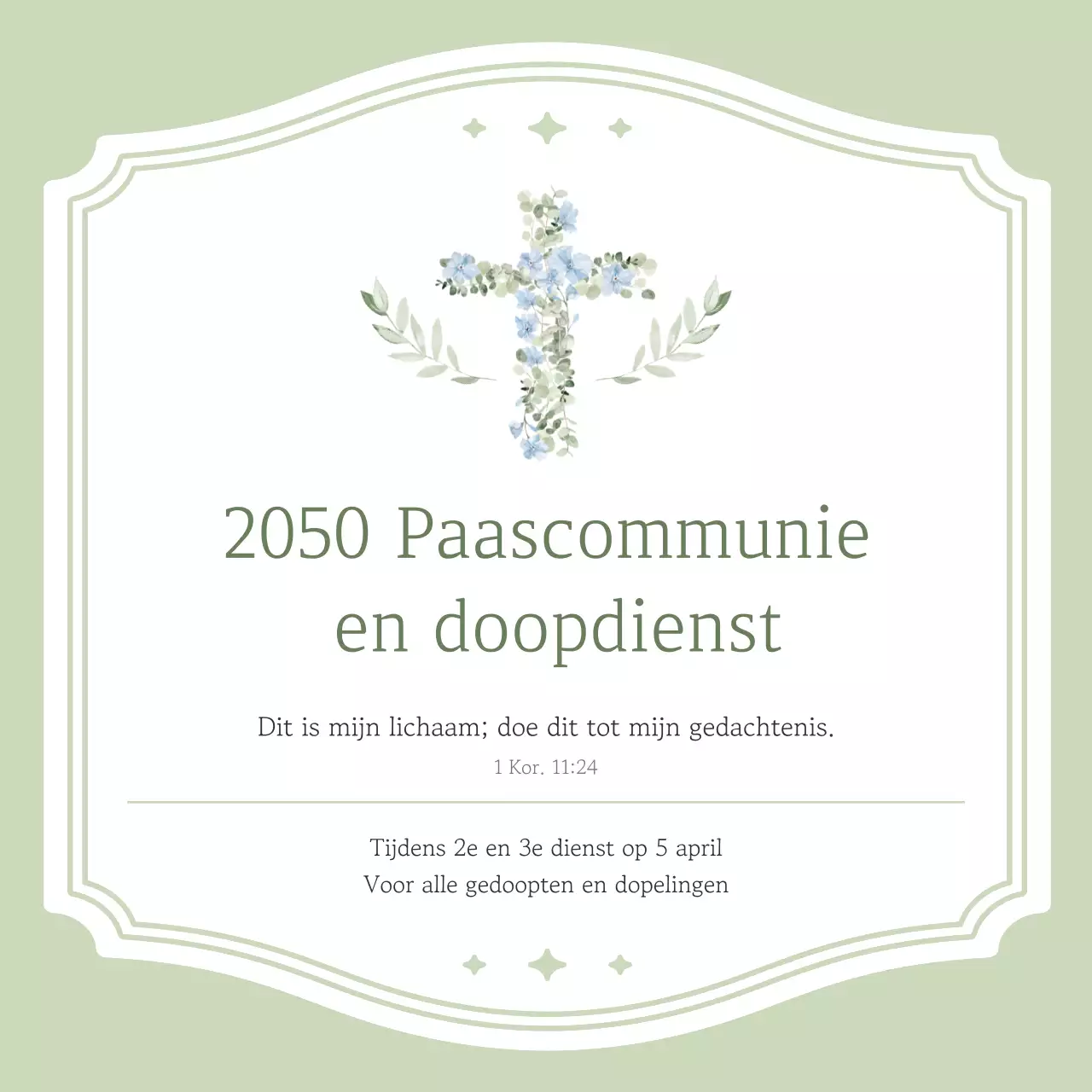 Groene minimalistische paasgids