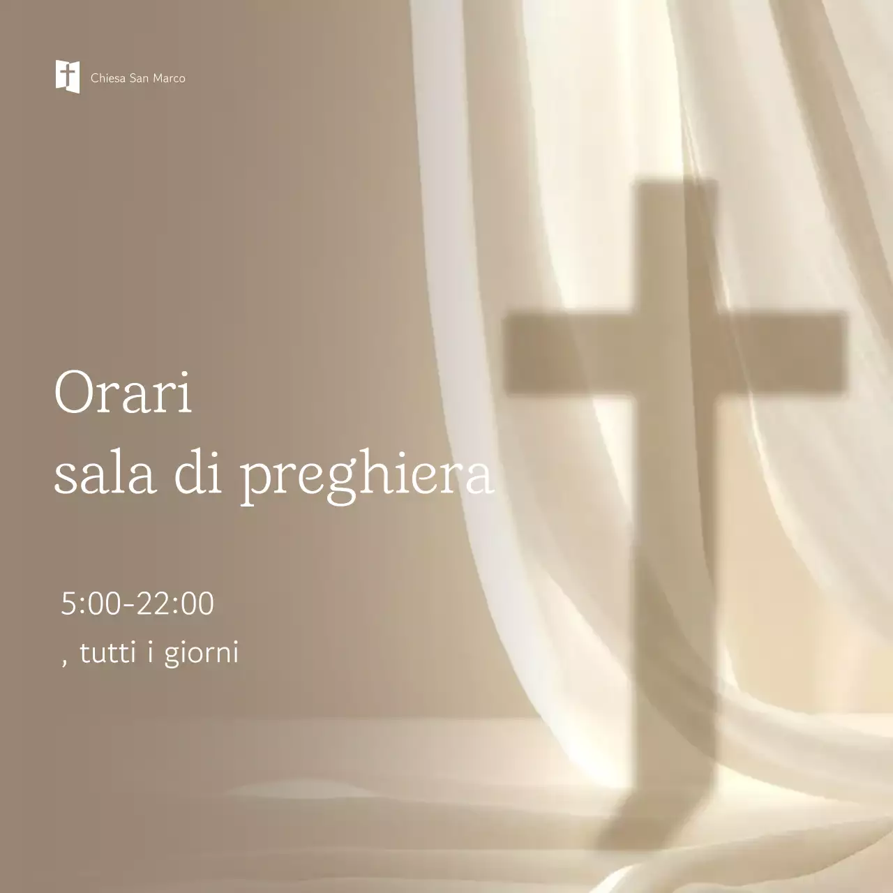 Guida alla sala di preghiera semplice beige