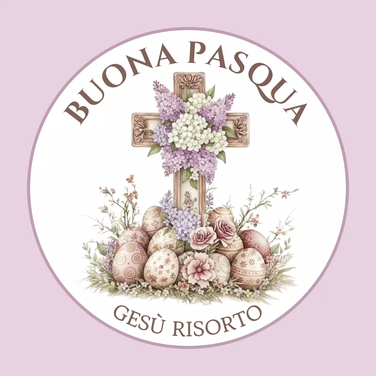 Celebrazione pasquale rosa e carina