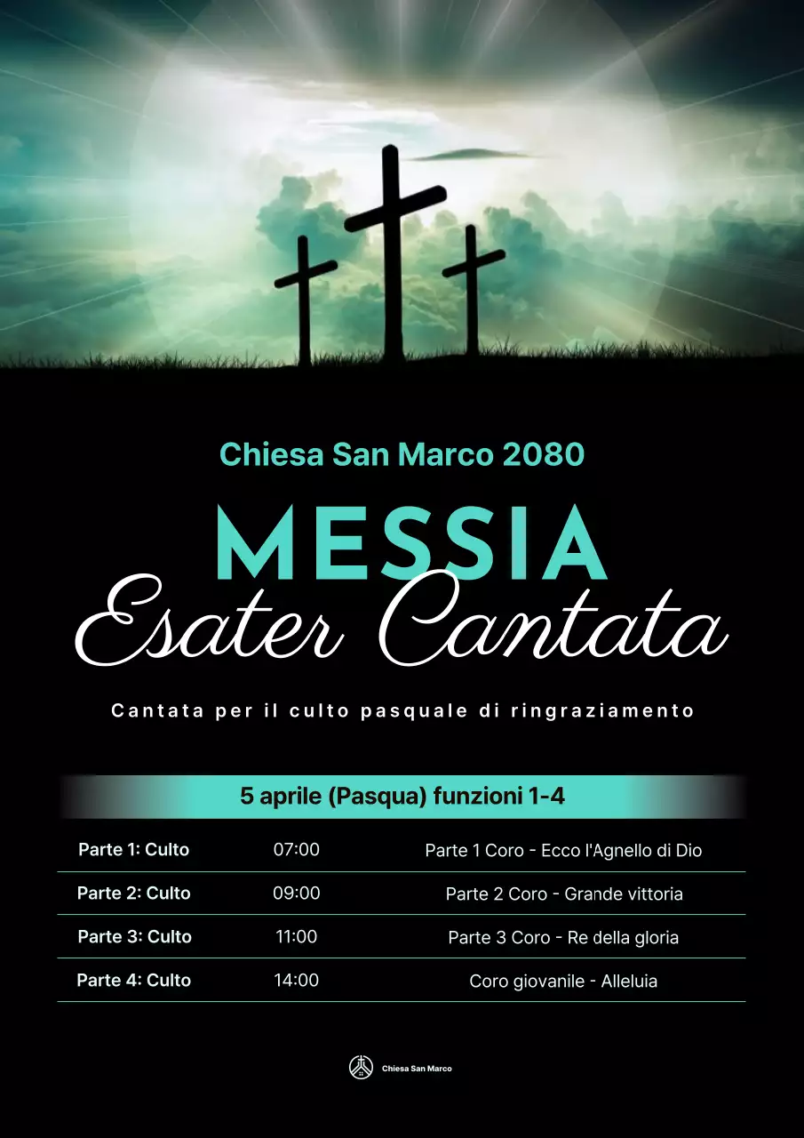 Evento di Pasqua semplice nero