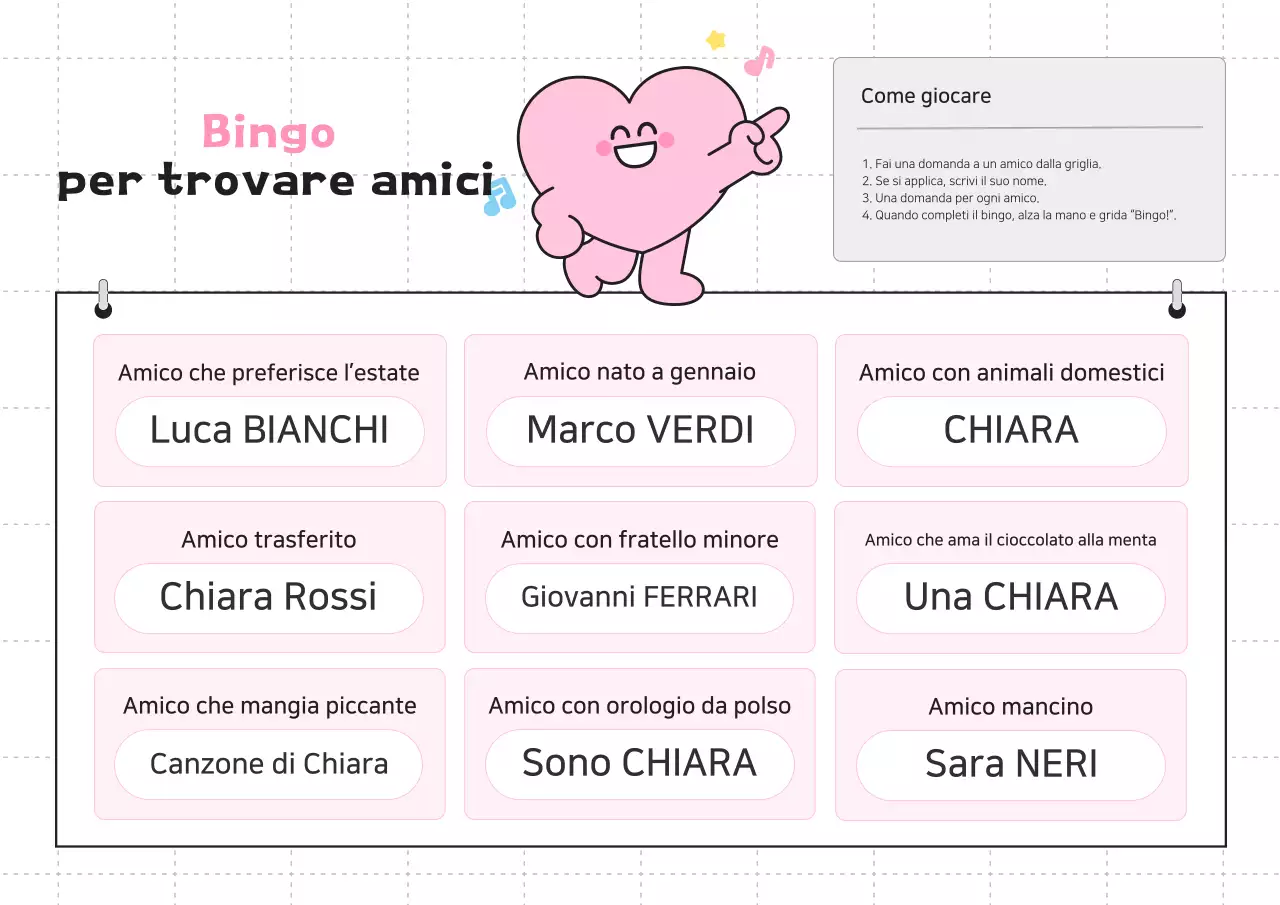 Guida al gioco Pink Baby Friend Finding Bingo