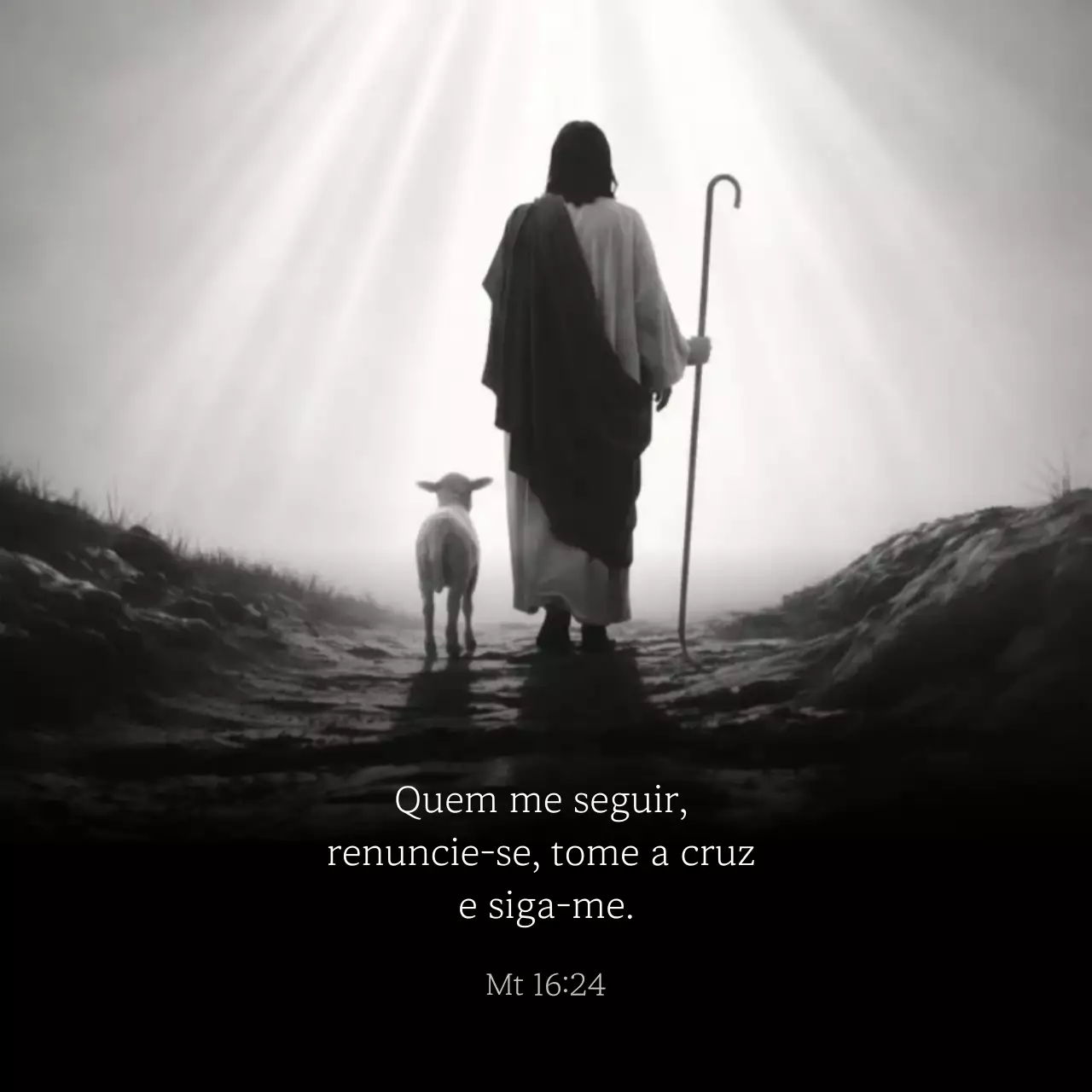 Citações religiosas simples em preto e branco