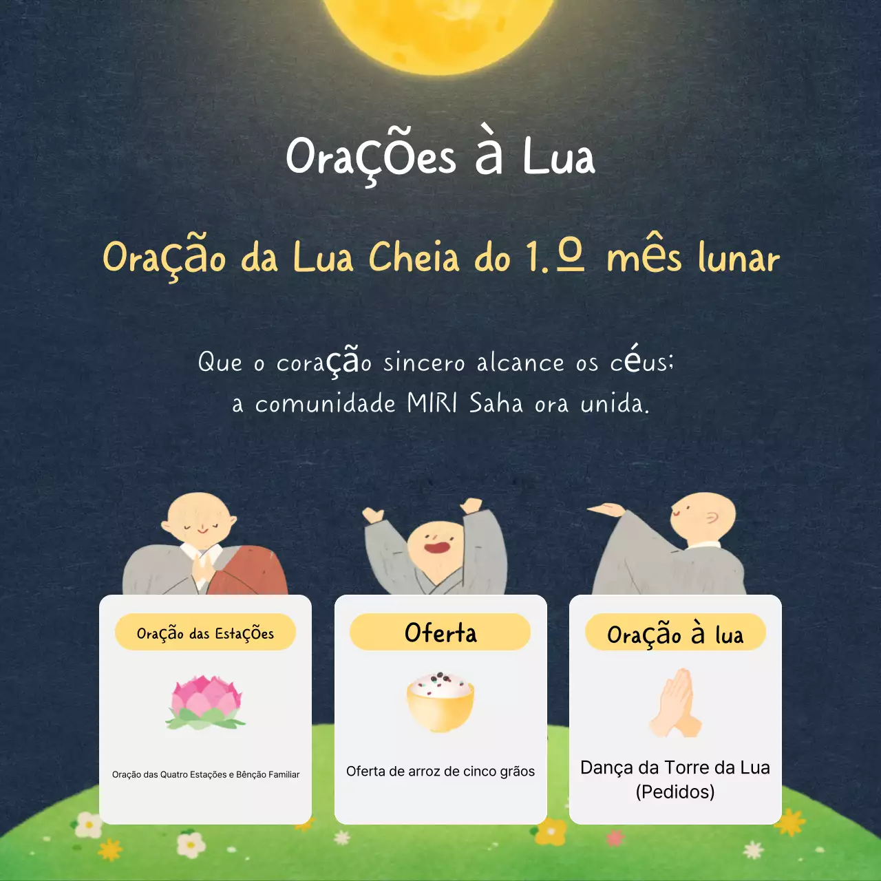 Guia de Oração Simples para a Primeira Lua Cheia Amarela
