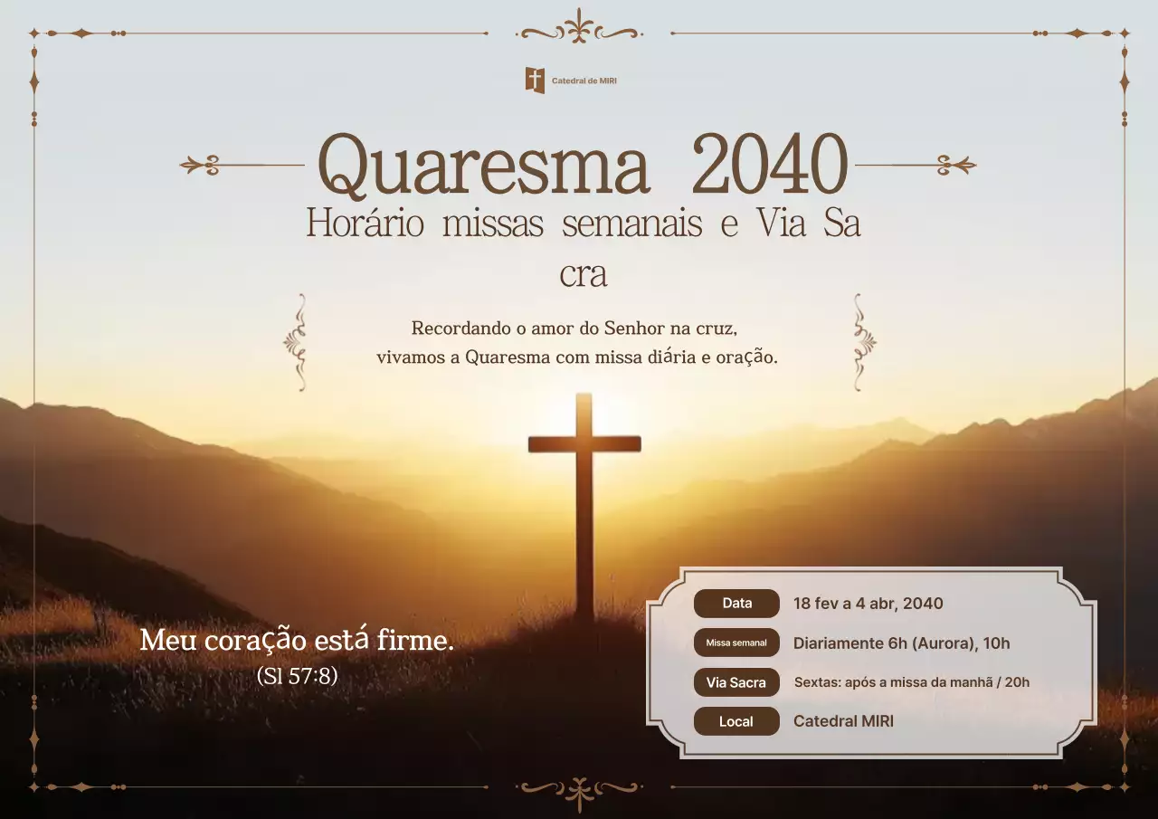 Evento religioso clássico marrom