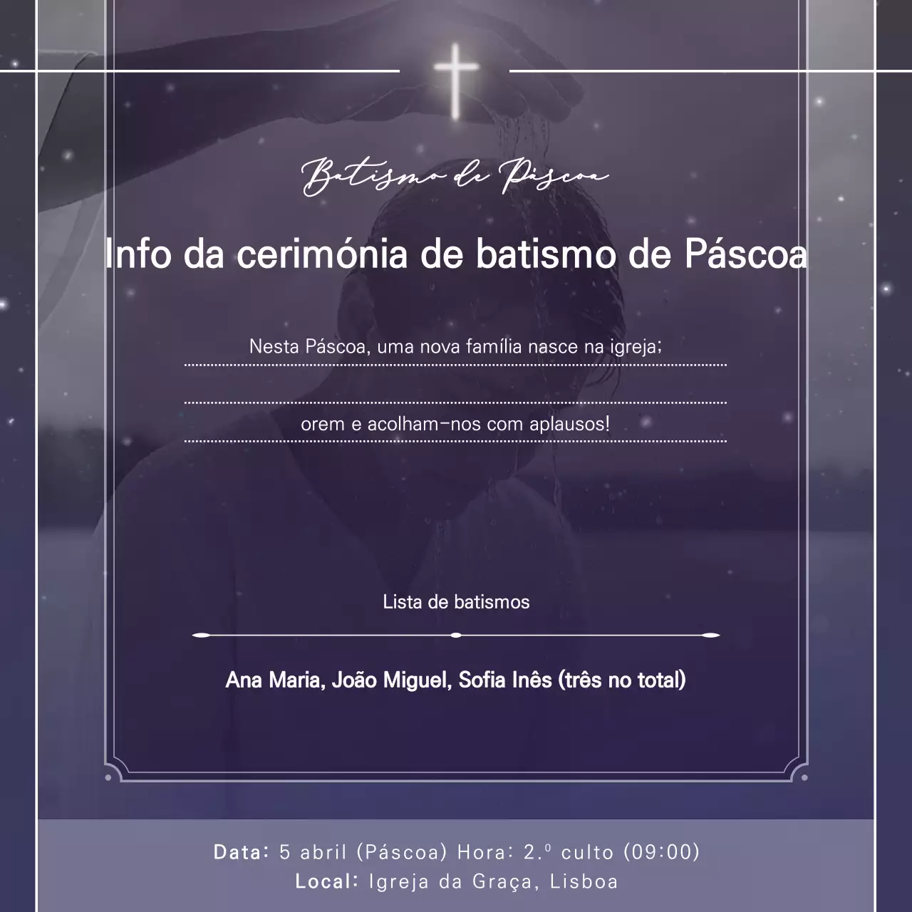 Guia de Batismo de Páscoa Bora Clean