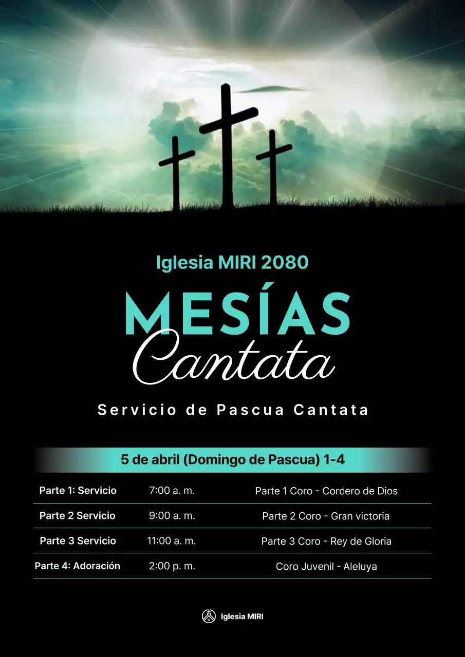 Evento de Pascua sencillo y negro